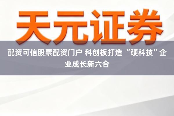配资可信股票配资门户 科创板打造 “硬科技”企业成长新六合